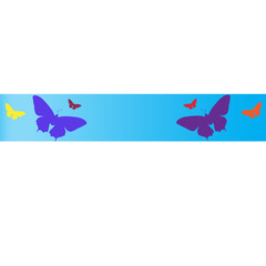 banner blue colored butterflies