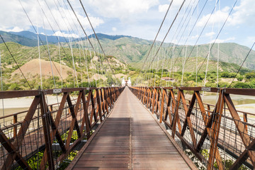Puente de Occidente (Western Bridge) in Santa Fe de Antioquia, Colombia