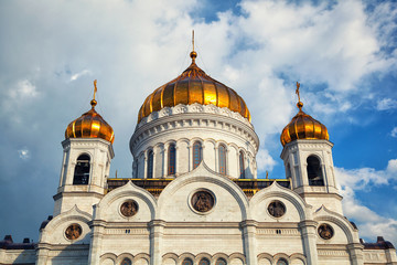 Fototapeta na wymiar The Cathedral of Christ the Savior in Moscow, Russia