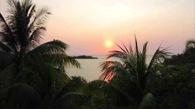 Sunset in Roatan Honduras
