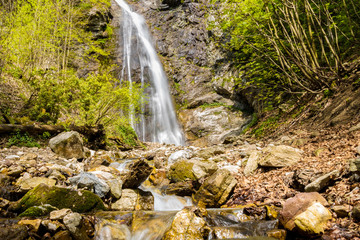Fototapeta premium Sutovsky waterfall in spring season - Slovakia, Europe