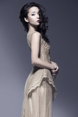 Beautiful woman in evening dress.