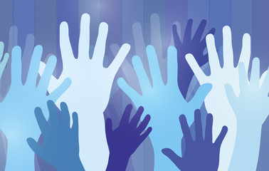 Obraz premium Dancing hands crowd vector