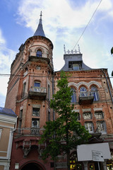 Fototapeta na wymiar Old house of the 19th century in Kiev, Ukraine