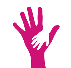 Hands outline concept