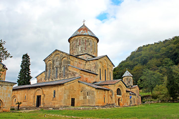 Fototapeta na wymiar Gelati Monastery, Georgia. It contains the Church of the Virgin founded by the King of Georgia David the Builder in 1106, and the 13th-century churches of St George and St Nicholas