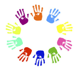 Dancing hands crowd vector