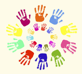 Dancing hands crowd vector