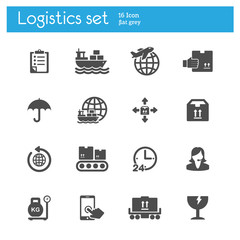 logistics flat icons