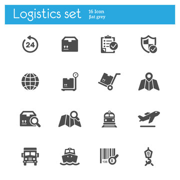 logistics flat icons