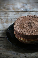 White and milk chocolate cake simple but rich dessert