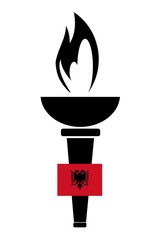 Flame Olympique de l'Albanie