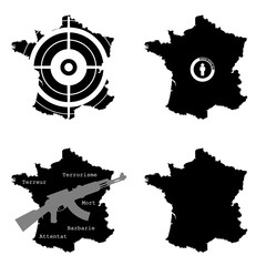 Carte de France en 4 icônes