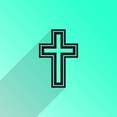 Christian Cross Vector Icon