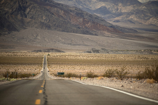 View on Highway 190, Death Valley National Park, California, USA