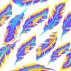 Fototapeta na wymiar feathers seamless texture vector
