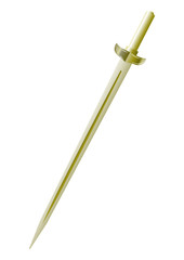 Realistic gold sword