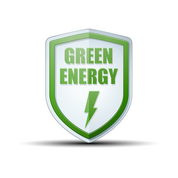 Green Energy shield sign