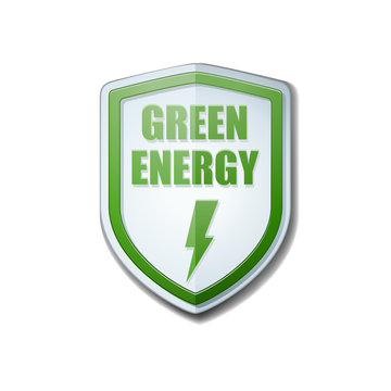 Green Energy shield sign