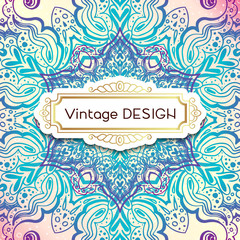 Delicate wedding invitations in ethnic Indian style.