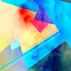 abstract watercolor geometric background