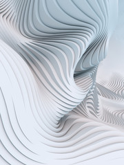 Surface de fond de bande ondulée de rendu 3d abstrait