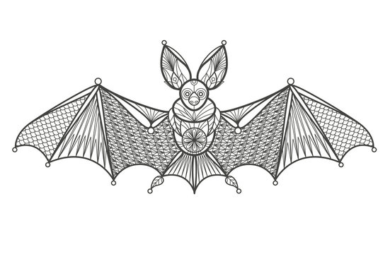 Adult Coloring - bat.
