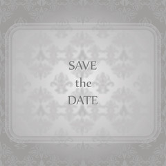 Invitation card with vintage ornament background.