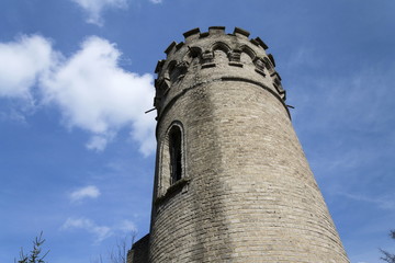 Lookout Ded near Beroun Czech republic with blue sky background