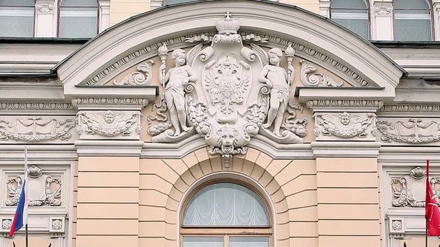 Details of fronton of Saint-Petersburg capella