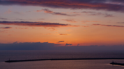 Sunset on the sea