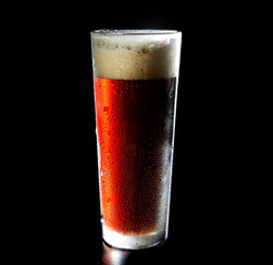 Cold dark beer