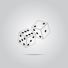 Simple vector dices icon