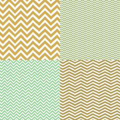 Geometric chevron seamless patterns set