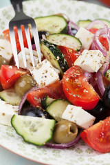 Greek salad with feta cheese