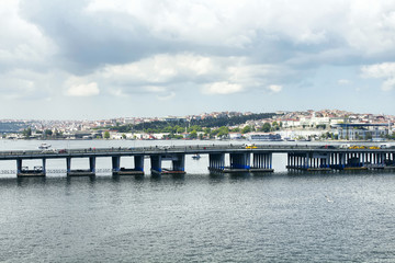 Fototapeta na wymiar Unkapani Ataturk bridge in Halic/Istanbul
