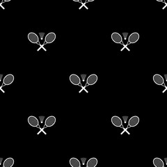 Badminton vector icons. Flat style