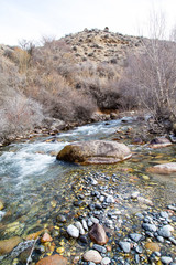 Fototapeta na wymiar mountain river in Kazakhstan in nature