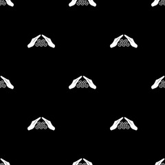 Casino chip in hand vector icon