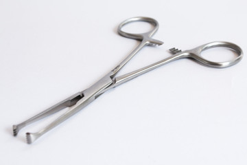 surgical instruments and tools including , forceps and tweezers White background