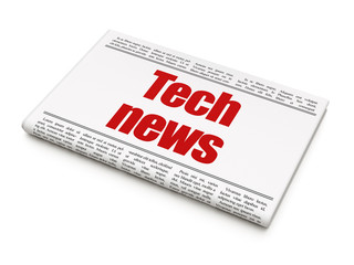 News concept: newspaper headline Tech News