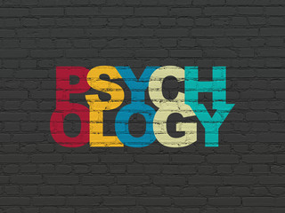 Health concept: Psychology on wall background