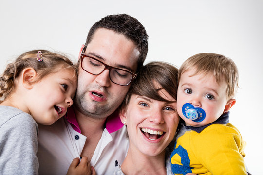 Funny Portrait With Father Worried