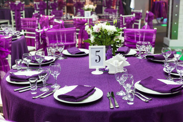 decoration for wedding in restaurant