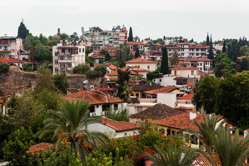 Fototapeta premium view of city street Kemer Turkey