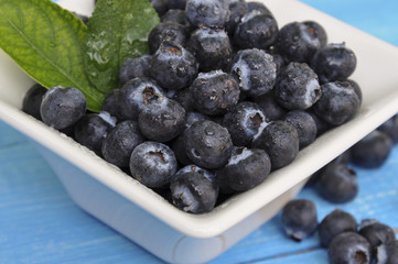 Blueberry antioxidant organic superfood in a bowl