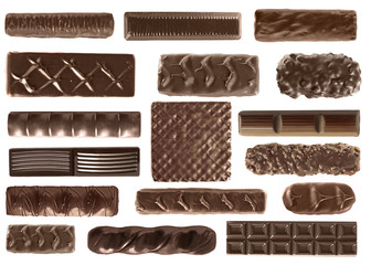 Set of delicious chocolate candies