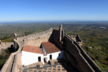 walls of Castle of Marvao, Alentejo region, Portugal