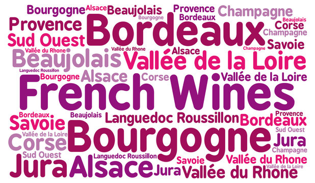 French wines word cloud 