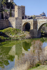 Fototapeta na wymiar Alcantara Bridge, over the river Tage, Toledo
